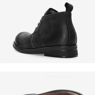 High End Men's Top Simple Soft Leather Business Man Autumn Fashion Ankle Short Boots Shoes  -  GeraldBlack.com