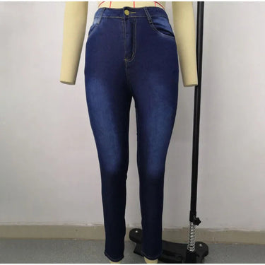 High Waist Stretchy Basic Casual Distressed Super Elastic Bodycon Pencil Denim Skinny Pants  Jeans  -  GeraldBlack.com