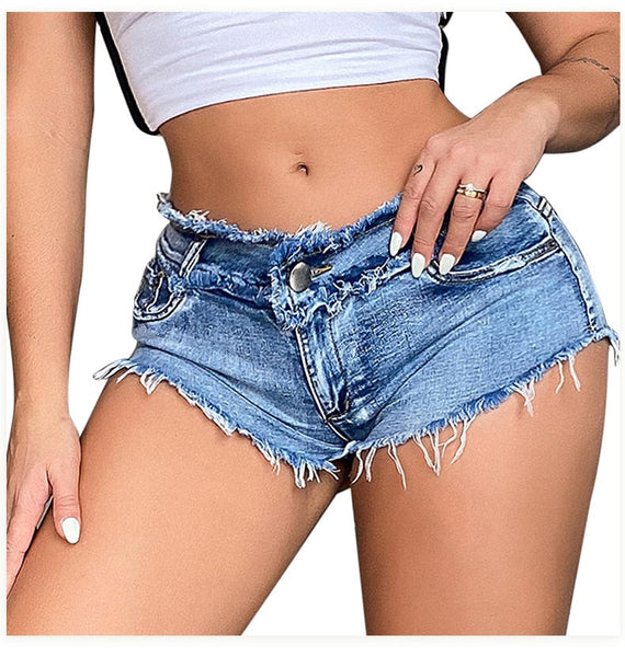 Hole Elastic Women Denim Summer Jeans Low Waist Sexy Shorts Clothing  -  GeraldBlack.com