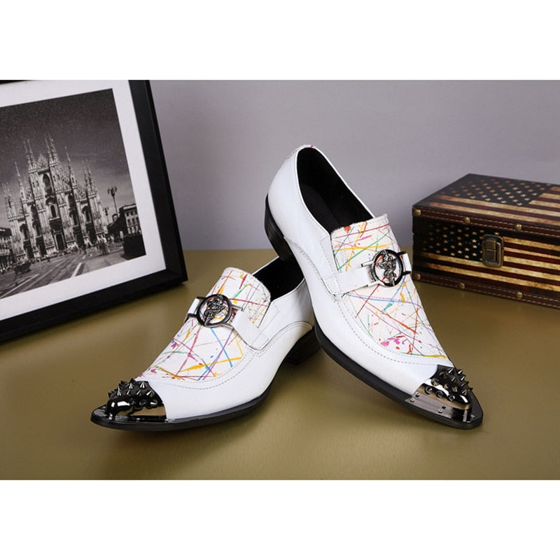 Italian Style Men Flats Fashion Pointed Toe Leather Dress Shoes for Party Wedding US6-12!  -  GeraldBlack.com