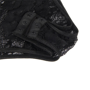 Lace Sleeveless Patchwork Splice Skinny Sexy Women Hollow Out Shorts Teddy Lingerie Bodysuit  -  GeraldBlack.com