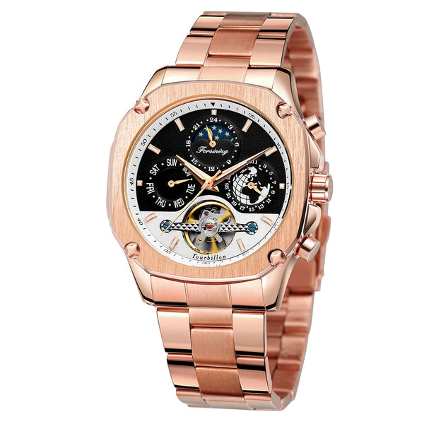 Luxury Classic Tourbillon Wrap Men Stainless Full Steel Military Automatic Mechanical Watch  -  GeraldBlack.com