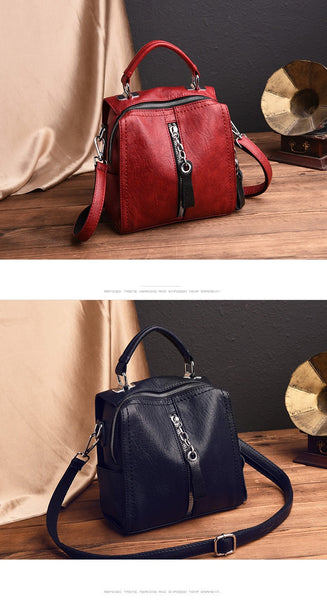 Luxury Cow Leather Women Designer Fashion Shoulder Crossbody Multifunction Bag Big Tote Sac  -  GeraldBlack.com