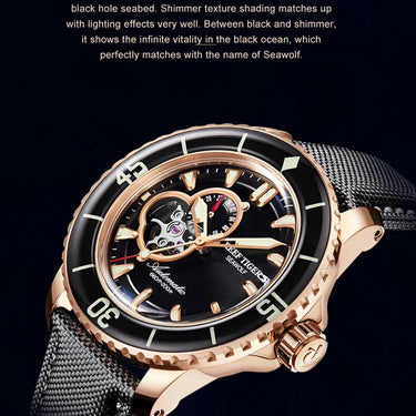 Luxury Dive Men Waterproof 200M Automatic Rubber Strap Sapphire Glass Mechanical Watches  -  GeraldBlack.com