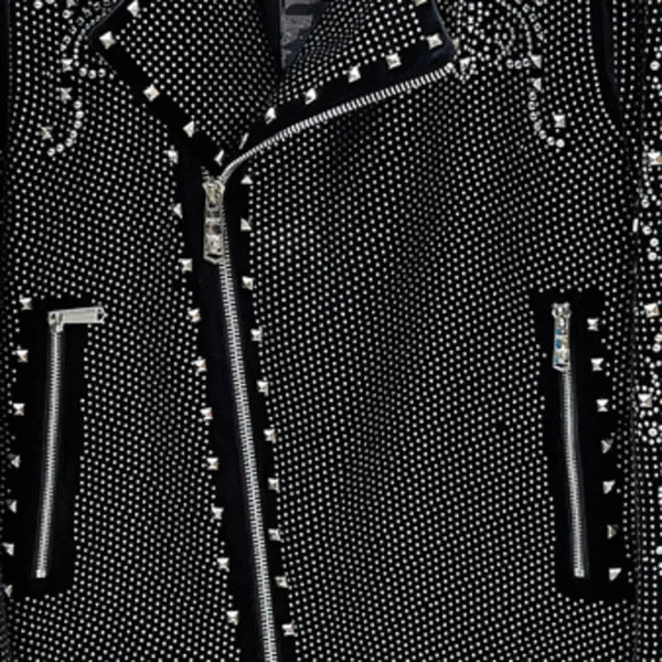 Luxury Fashion Hot Drill Diamond Rhinestones Punk Slim Bomber Jacket for Men  -  GeraldBlack.com