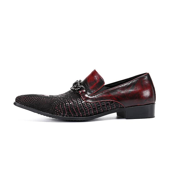 Luxury Handmade Men's Italian Style Genuine Leather Slip-on Party and Wedding Dress Shoes  -  GeraldBlack.com