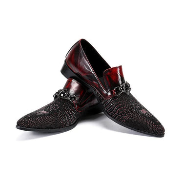 Luxury Handmade Men's Italian Style Genuine Leather Slip-on Party and Wedding Dress Shoes  -  GeraldBlack.com