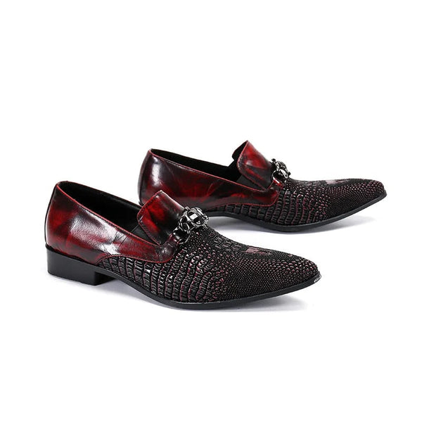 Luxury Handmade Men's Italian Style Genuine Leather Slip-on Party and Wedding Loafers Shoes  -  GeraldBlack.com