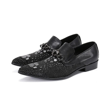 Luxury Handmade Men's Pointed Toe Leather Business Formal Footwear Loafers Shoes Big EU38-46  -  GeraldBlack.com