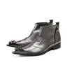 Luxury Italian Type Men Leather Ankle Party and Wedding Boots Big Size 46  -  GeraldBlack.com