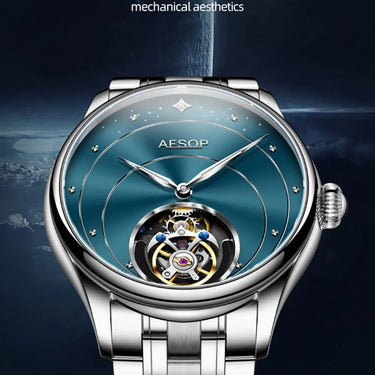 Luxury Sapphire Flying Tourbillon Waterproof Mechanical Watch For Men  -  GeraldBlack.com
