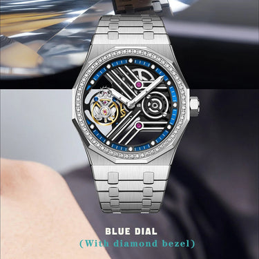 Luxury Tourbillon Movement Skeleton Super Luminous Sapphire Waterproof Mechanical Watch for Men  -  GeraldBlack.com