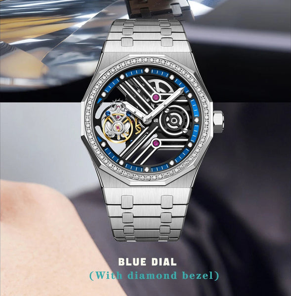 Luxury Tourbillon Movement Skeleton Super Luminous Sapphire Waterproof Mechanical Watch for Men  -  GeraldBlack.com