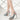 Women's Sky Blue Peep Toe Crystals Decor Slingback Stiletto Heel Pumps