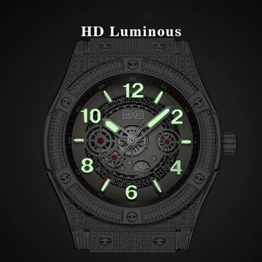 Mechanical Automatic Date Calendar 168 Crystals Synthetic Sapphire Waterproof 5ATM fashion watch for men  -  GeraldBlack.com