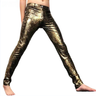 Men 70s Disco Dance Stage Leather Sexy Leopard Metallic Stretch Nightclub Party Trousers  -  GeraldBlack.com