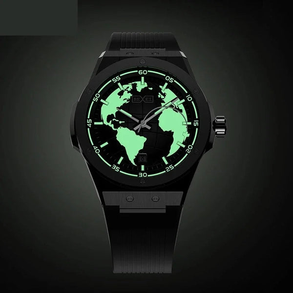 Men Automatic movement synthetic sapphire mirror Luminous waterproof Aviation Themed Mechanical watches  -  GeraldBlack.com