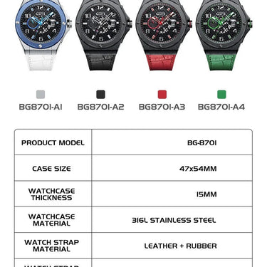 Men Business Waterproof Automatic Stainless Steel Clock Sapphire Mechanical Watch  -  GeraldBlack.com