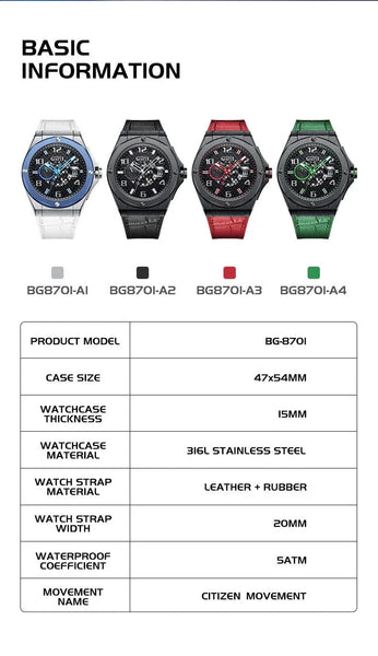 Men Business Waterproof Automatic Stainless Steel Clock Sapphire Mechanical Watch  -  GeraldBlack.com