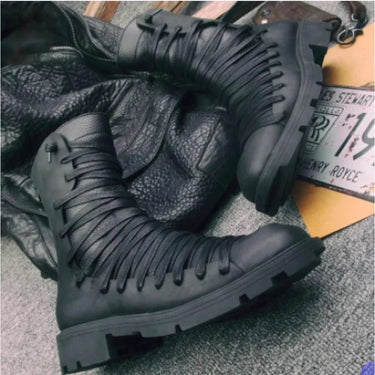 Men Casual Mesh Luxury Trainers Retro Basic Lace Up Mixed Colors Autumn Black Boots Shoes  -  GeraldBlack.com