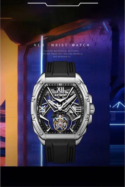 Men Double-sided Hollow Manual Tourbillon Mechanical Sapphire Luminous Luxury Watch  -  GeraldBlack.com