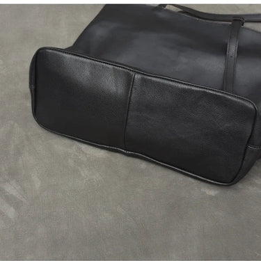 Men genuine leather large capacity casual simple shoulder handbags  -  GeraldBlack.com