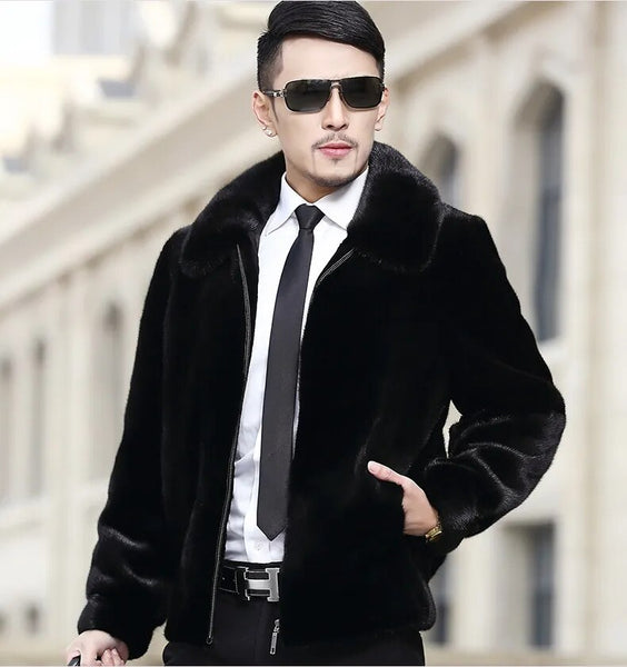 Men Real Fur Whole Mink Luxurious Winter Jackets  -  GeraldBlack.com