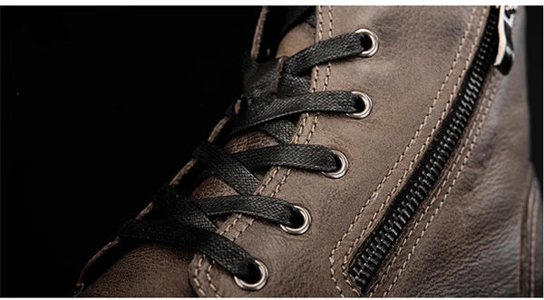 Men Retro Super Warm Ankle Snow Boots Casual Winter Cotton Shoes  -  GeraldBlack.com