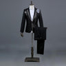 Men's Diamond Black Silver Tuxedo Slim Fit Blazer Pants Bow Tie Three-Piece Suit On Clearance  -  GeraldBlack.com