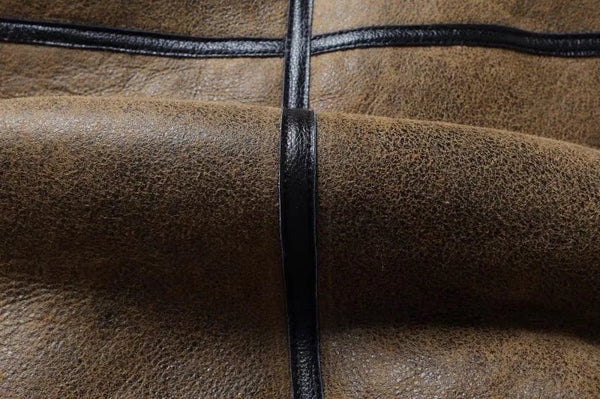 Men's Fur Genuine Leather Sheepskin Thickened Large Coat  -  GeraldBlack.com
