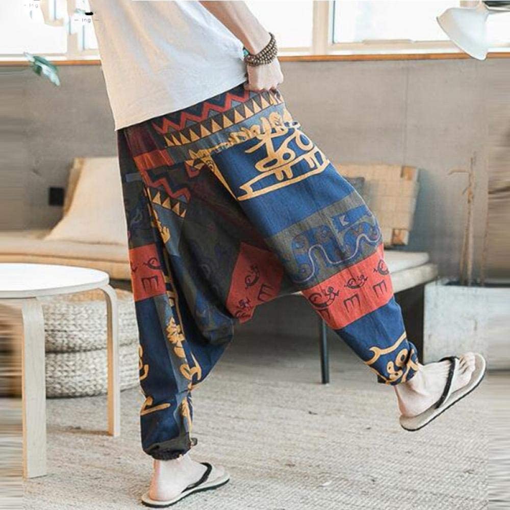 Men's Hip Hop Aladdin Hmong Baggy Cotton Linen Wide Leg Harem Pants on Clearance  -  GeraldBlack.com