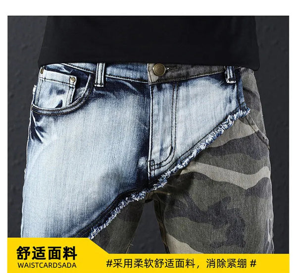 Men’s Light Luxury Outdoors Sports Wear-proof Camouflage Denim Military Fans Multi-pockets Cargo Pants  -  GeraldBlack.com