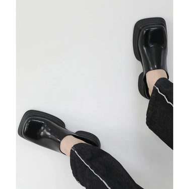 Men's Modern Half Slippers Trendy Simple Square Toe Casual Mules Leisure Outdoor Slides  -  GeraldBlack.com