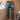 Men's Patchwork Jeans Washed-Out Embroidery Badge Slim Small Straight Leg Jeans  -  GeraldBlack.com