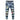 Men's Ripped Blue Embroidery Stretch Small Skinny Jeans Street Casual Pants  -  GeraldBlack.com