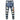 Men's Simple Personality Ripped Blue Embroidery Stretch Small Skinny Jeans Street Casual Pants  -  GeraldBlack.com