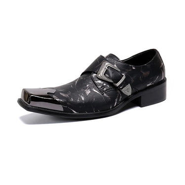 Men's Vintage Designer's Leather Metal Toe Luxury Formal Party Dress Shoes  -  GeraldBlack.com