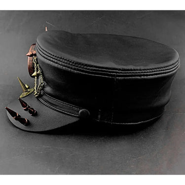 Men's Vintage Spike Steampunk Gear Goggle Leather Vintage Military Cap  -  GeraldBlack.com