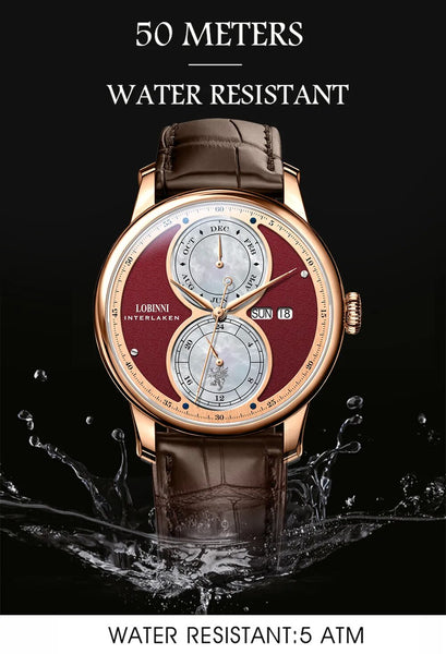 Men's Waterproof Luxury Automatic Mechanical Business Wristwatch  -  GeraldBlack.com