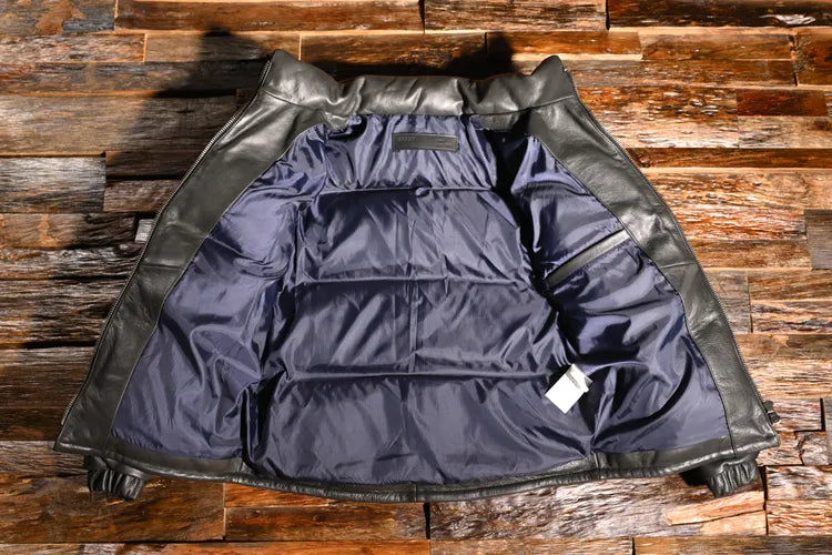 Men's Winter Top Layer Cowhide Down Duck Down Jacket Coat Thick Clothes  -  GeraldBlack.com