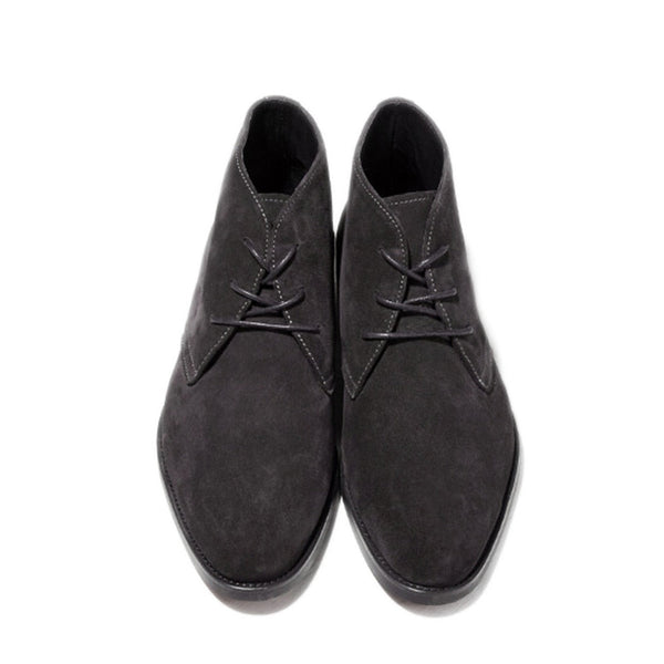Men's Winter Warm Black Suede Leather Lace-up Round Toe Ankle Boots Autumn US6-12  -  GeraldBlack.com