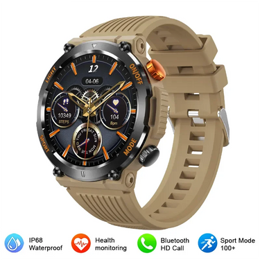 Men Sports Fitness Watch IP67 Waterproof Bluetooth Call Full Touch Screen Compass Smartwatch  -  GeraldBlack.com