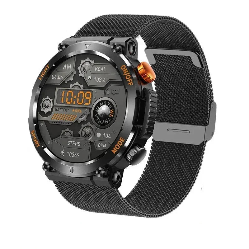 IP67 Waterproof Bluetooth Call Full Touch Screen Compass Smartwatch