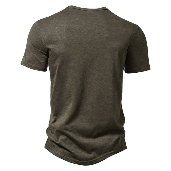 Men Summer Fashion Design Blouse Slim Fit Solid Polo Shirts Tops Short Sleeve Clothes  -  GeraldBlack.com