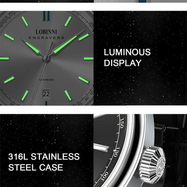 Mens Luminous Simple Luxury Automatic Mechanical Watch Clocks  -  GeraldBlack.com
