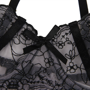 Mesh Adjustable Babydoll Underwire Sleepwear Panty Lace 5XL Plus Size Nightie Mini Lingerie Set  -  GeraldBlack.com