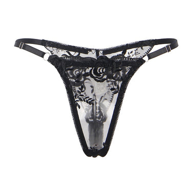 Mesh Women Sexy Lingerie Plus Size 3 Piece Bra Set See Through Underwire Garter Belts Embroidery Underwear Brief Thin  -  GeraldBlack.com
