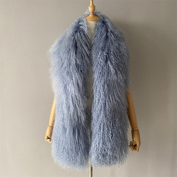 Mongolia Sheep Fur Women Autumn Winter Luxury Scarf Scarves  -  GeraldBlack.com