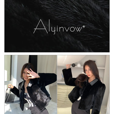 Natural Real Mink Fur Women's Outwear Park With Fur Warm Thick Winter Jacket  -  GeraldBlack.com