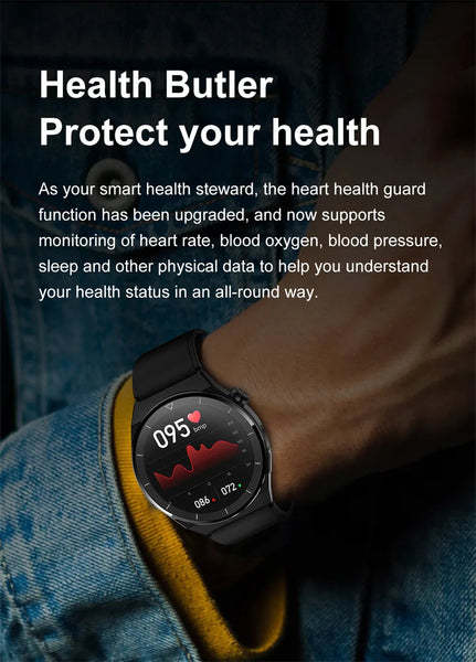 NFC Men GT3 Pro AMOLED 390*390 HD Screen Heart Rate Bluetooth Call IP68 Waterproof SmartWatch  -  GeraldBlack.com